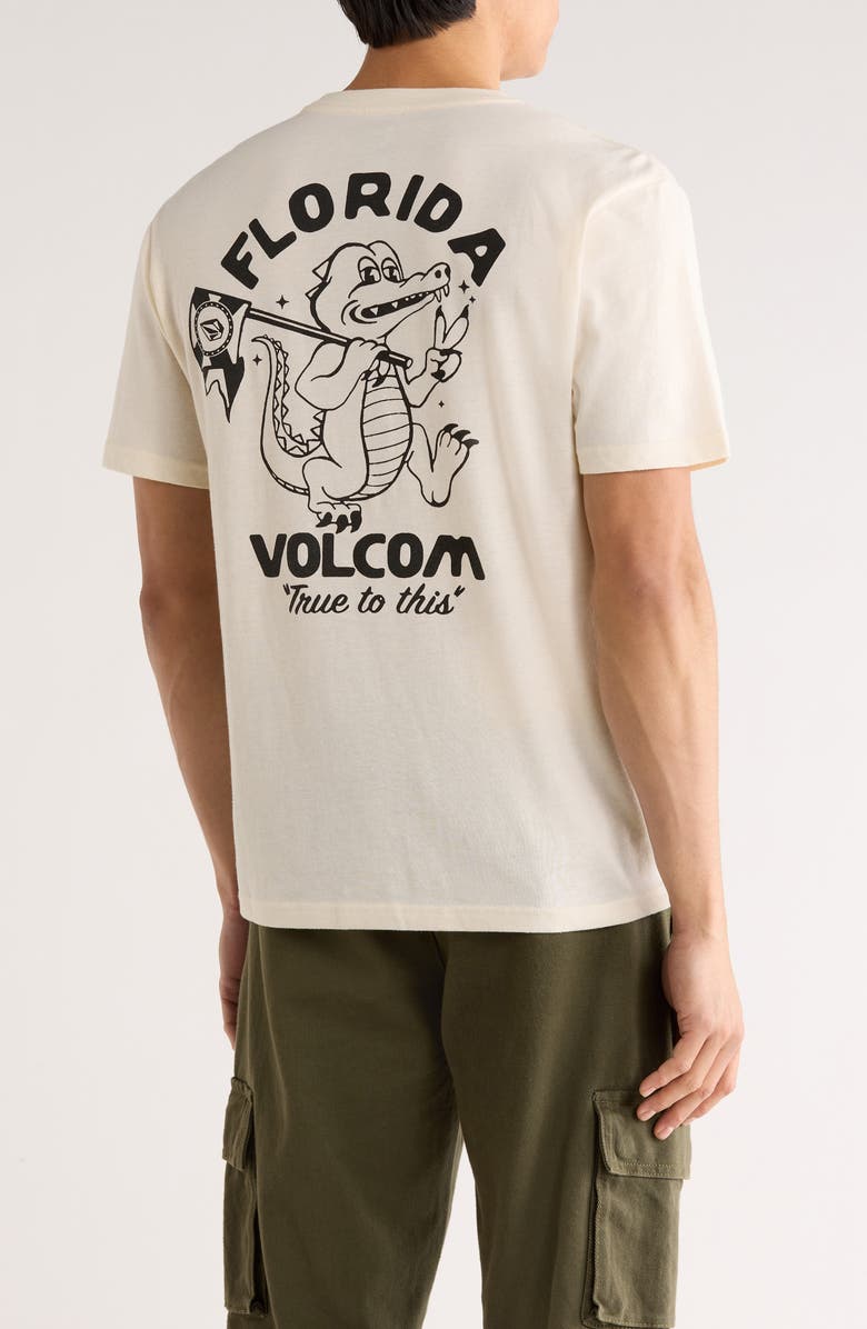 Volcom Gatornation Cotton Graphic T-Shirt, Alternate, color, Off White Heather