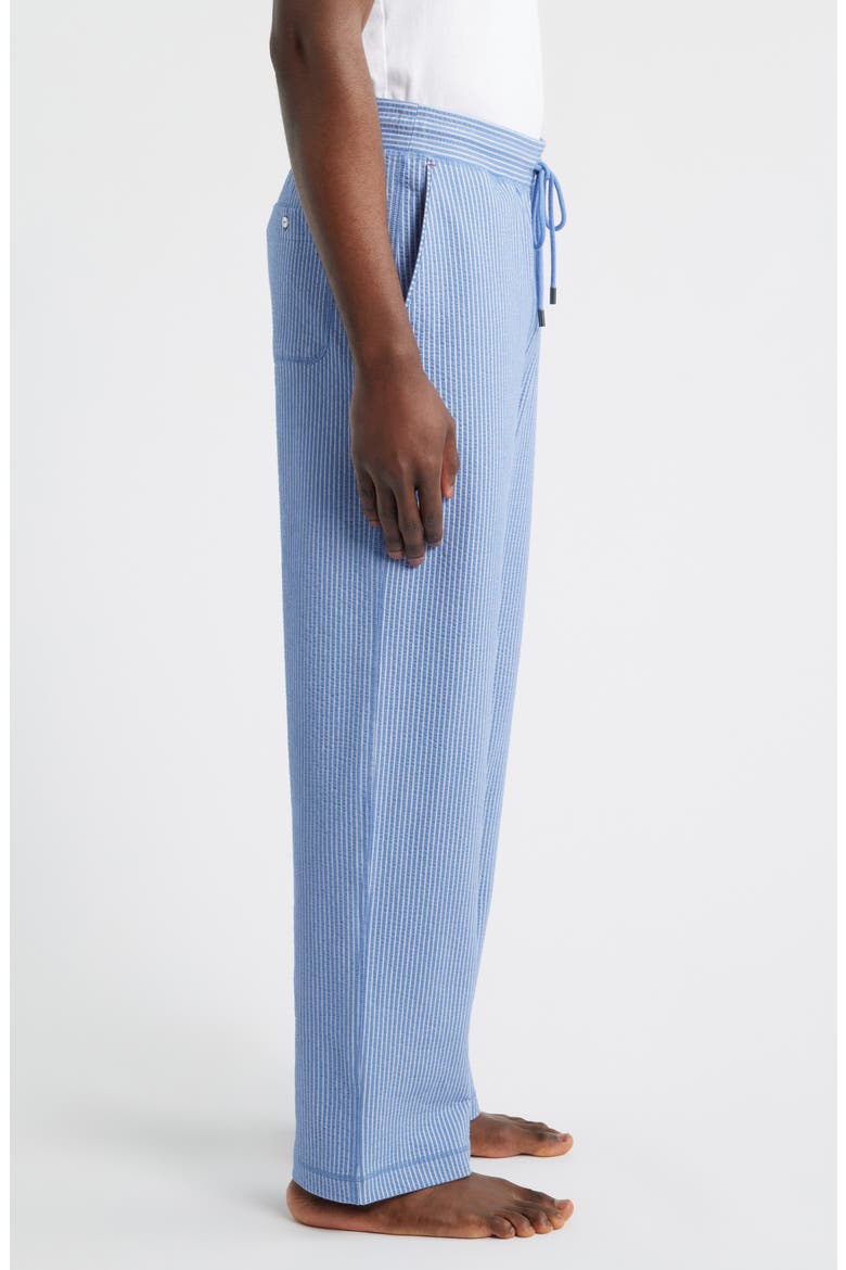 Pinstripe Seersucker Pajama Pants, Alternate, color, BLUE STRIPE