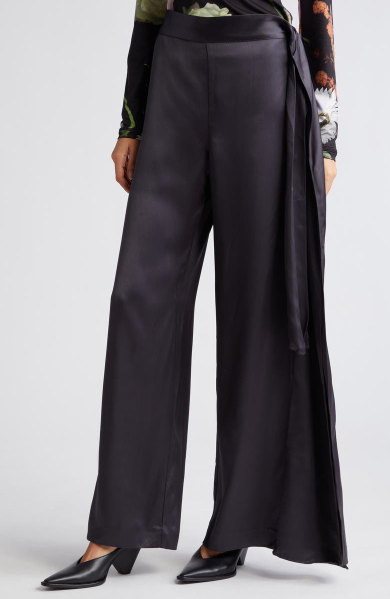 Stine Goya Gracie Wide Leg Satin Pants, Alternate, color,