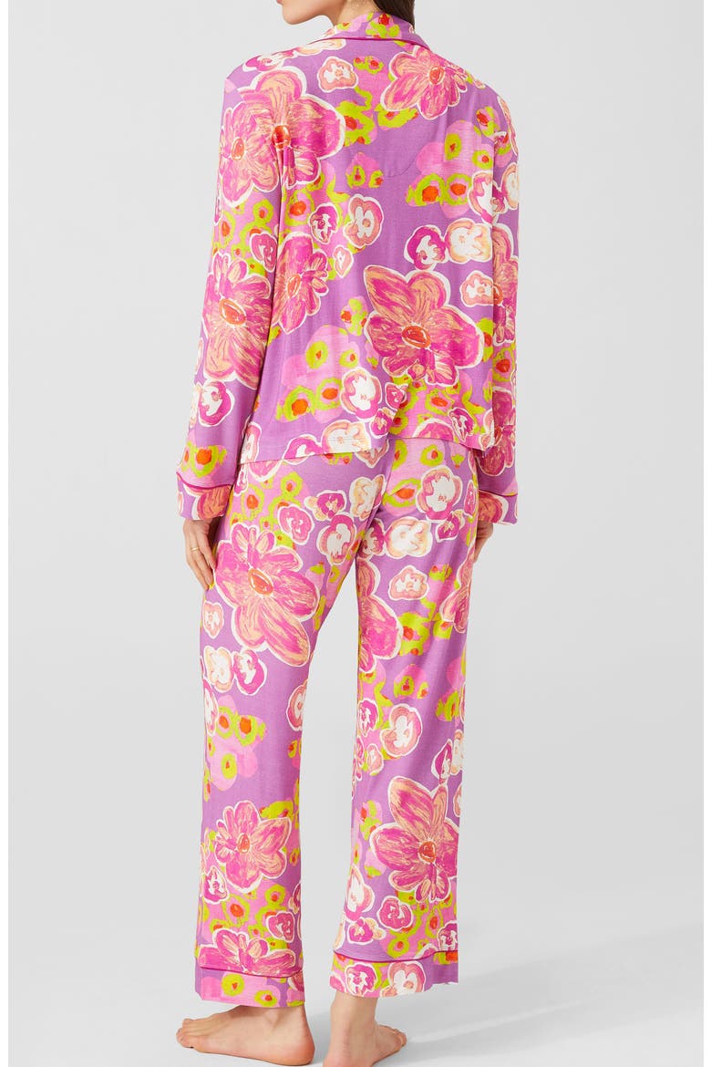 Sofia Print Crop Pajamas, Alternate, color, FLORAL POND SUGAR PLUM