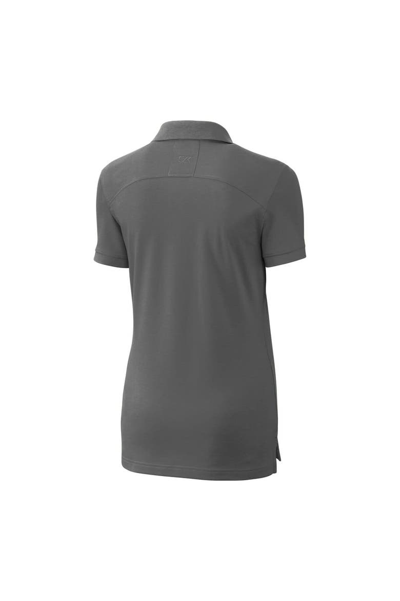 Women's Cutter & Buck  Gray SMU Mustangs Vault DryTec Advantage Tri-Blend Pique Womens Polo, Alternate, color, Gray