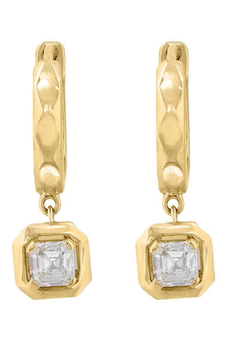 14K Gold Lab Grown Diamond Huggie Hoop Earrings, Alternate, color, GOLD