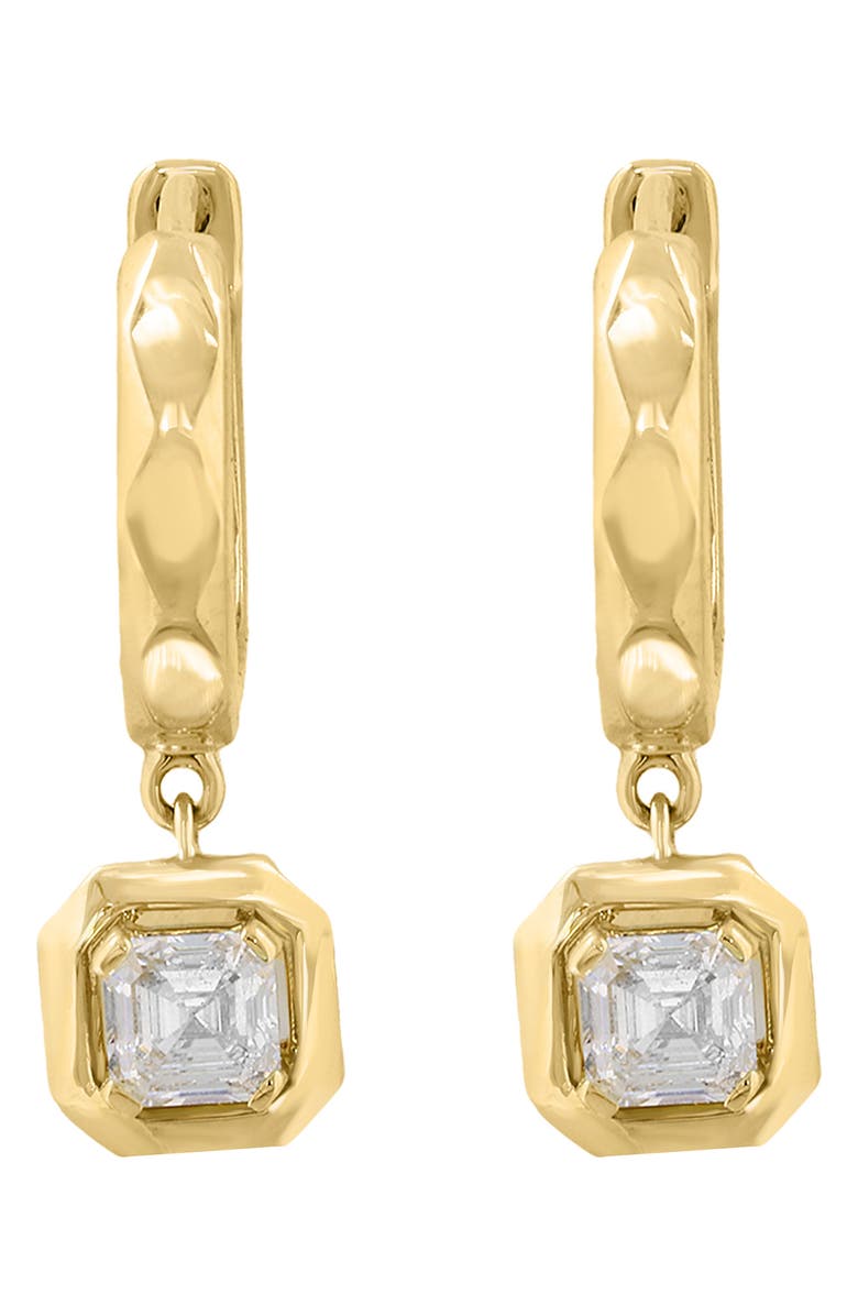 EFFY 14K Gold Lab Grown Diamond Huggie Hoop Earrings, Alternate, color, Gold