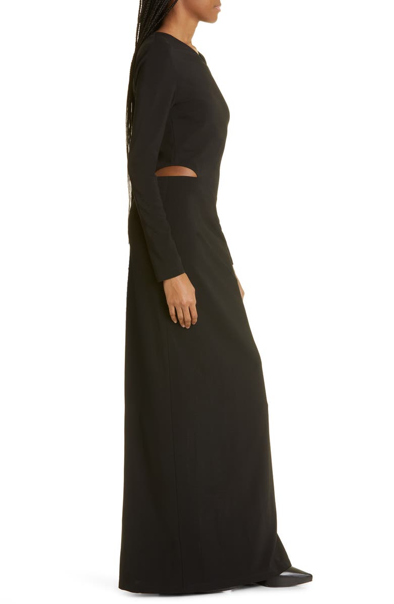 Givenchy Slash Detail Long Sleeve Column Gown, Alternate, color, 