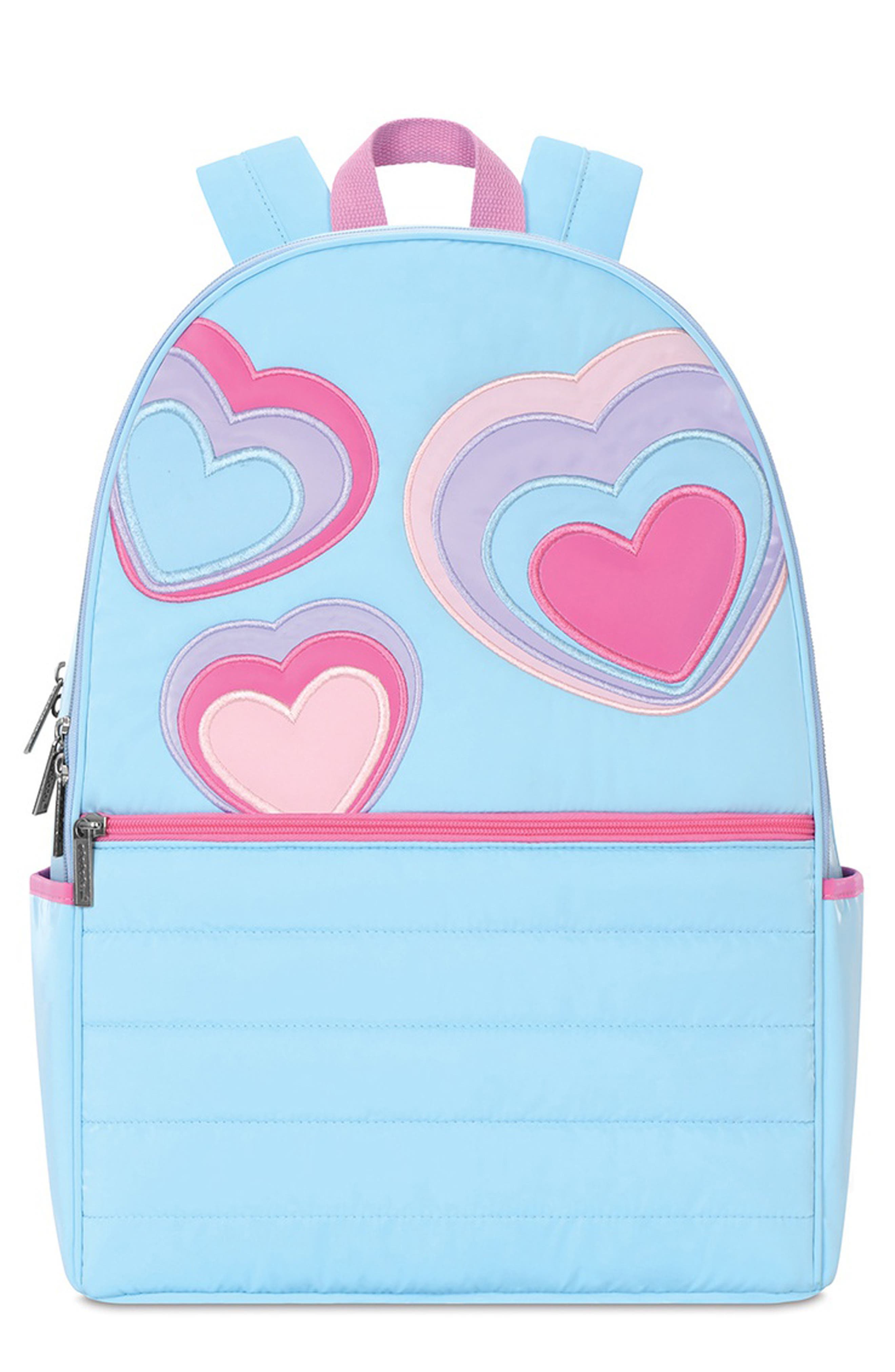 Iscream Kids' Happy Heart Puffy Quilted Backpack, Main, color, 