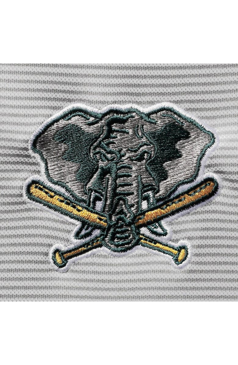 LEVELWEAR Men's Levelwear Gray Oakland Athletics Orion Historic Logo Raglan Quarter-Zip Jacket, Alternate, color, 