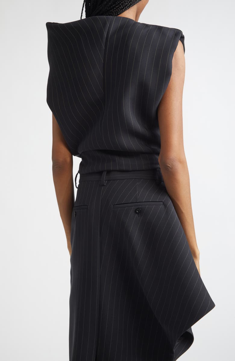 Sacai Pinstripe Twill Pullover, Alternate, color, Black Stripe