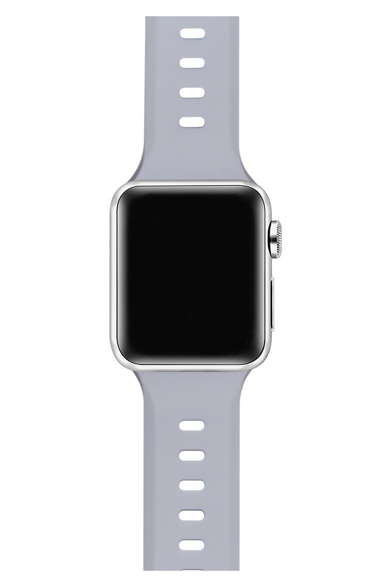 Premium Silicone 42–49mm Apple Watch® Watchband, Alternate, color, GREY