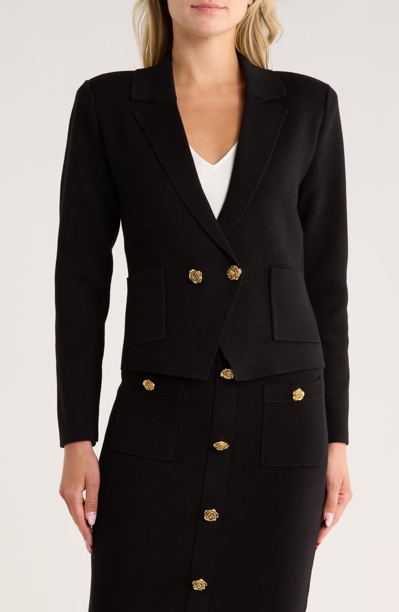 L'AGENCE Sofia Knit Blazer, Main, color,