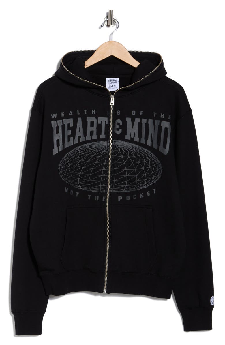 Billionaire Boys Club BB HMU French Terry Zip Hoodie, Alternate, color, Black