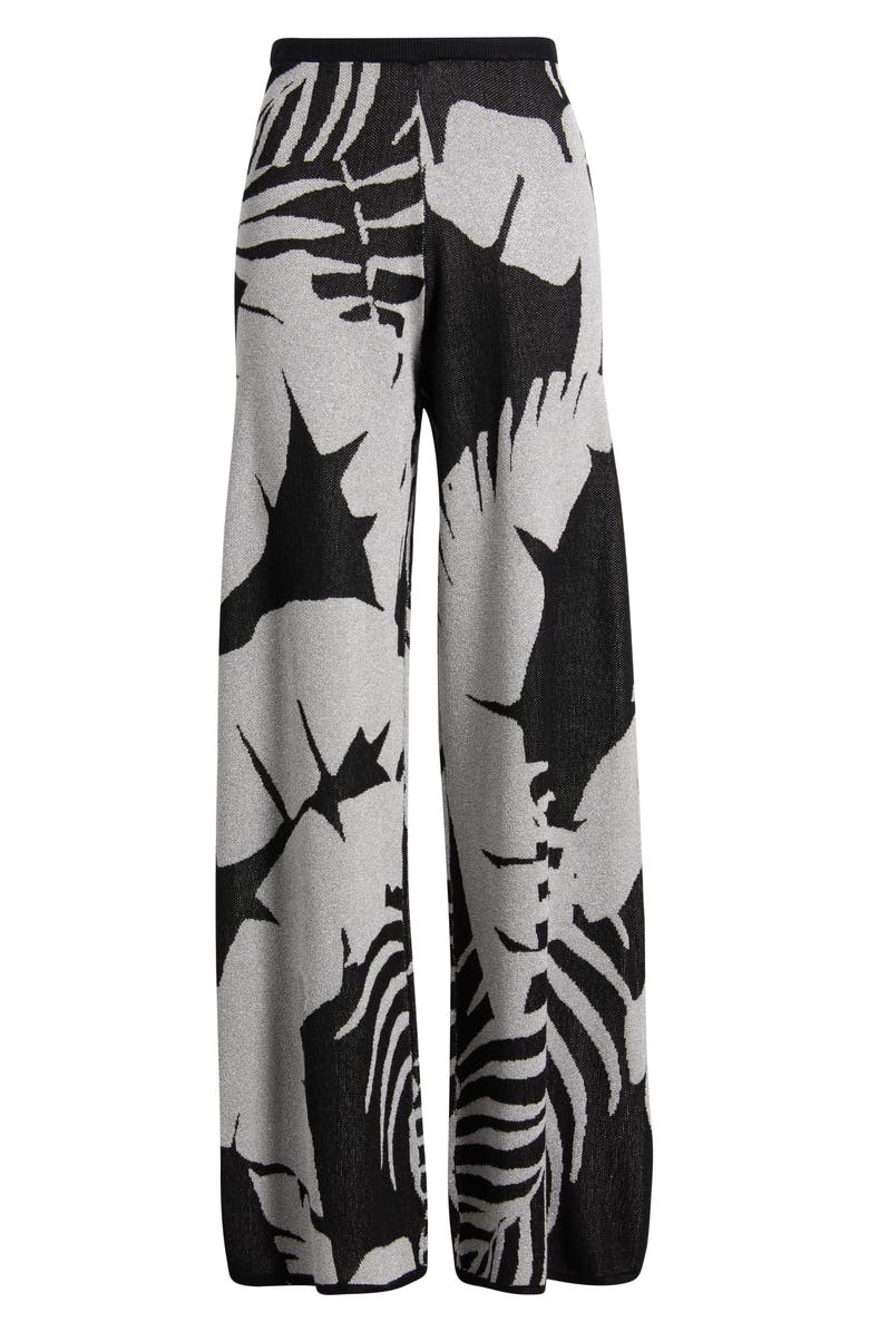 525 america Hunter Palm Tree Wide Leg Pants, Alternate, color, Black Multi