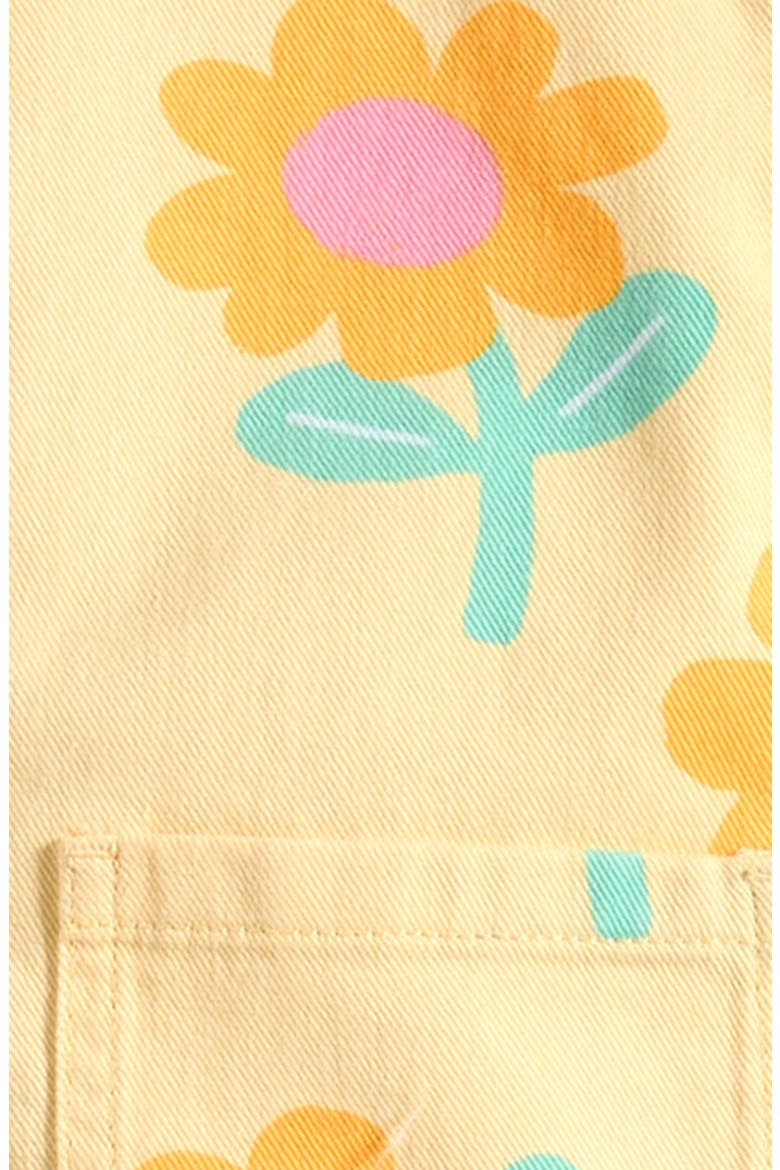 Kids' Cotton Twill Snap-Up Shirt & Shorts Set, Alternate, color, YELLOW
