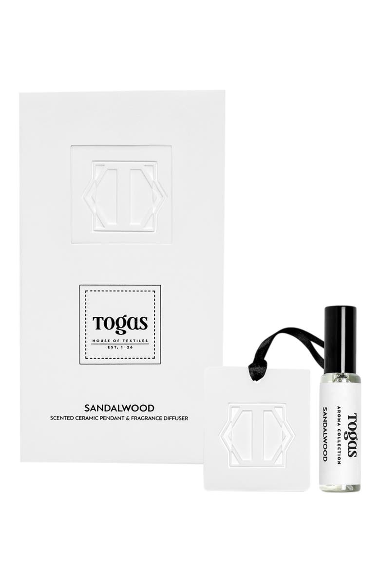 Togas Sandal Wood Ceramic Sachet, Main, color, White