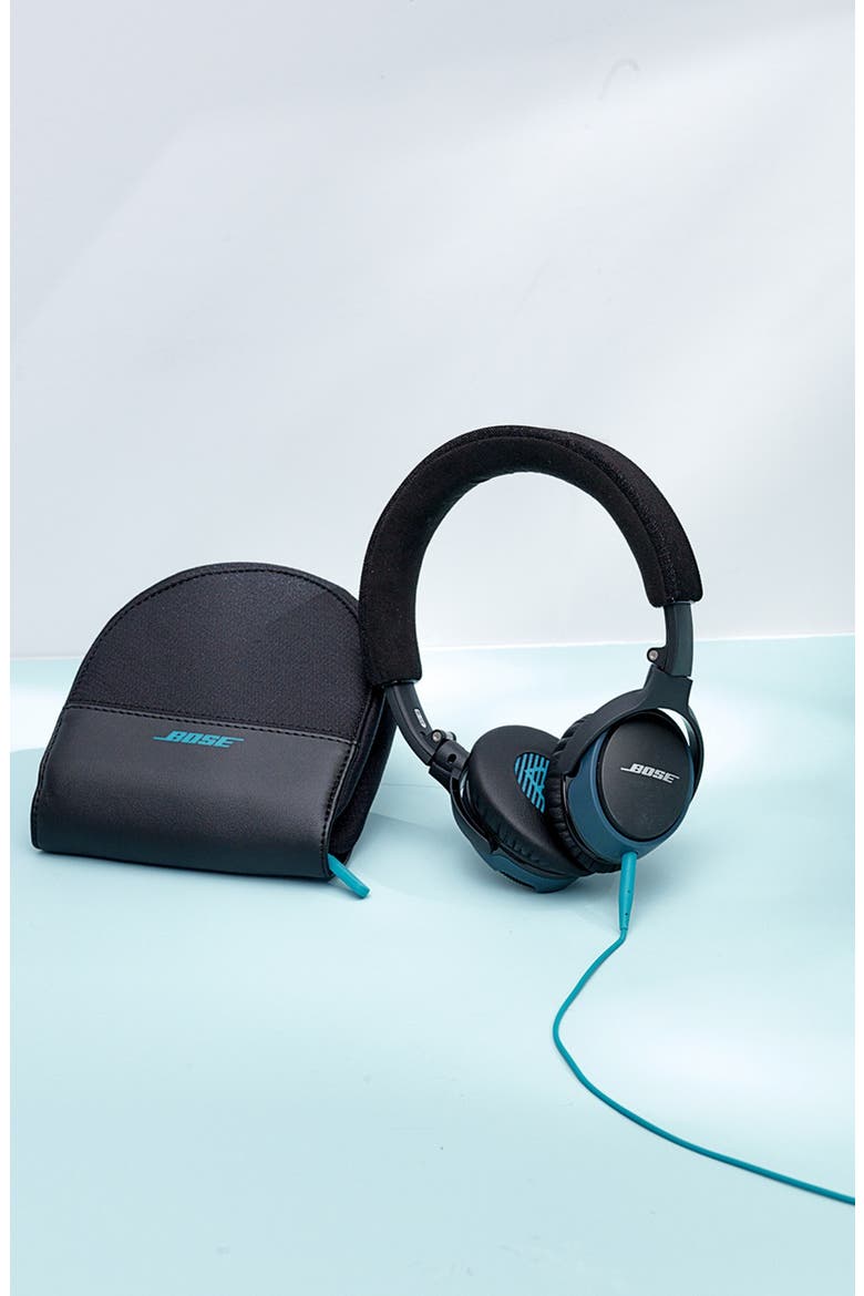 SoundLink® Bluetooth® On-Ear Headphones, Alternate, color, BLACK/ BLUE