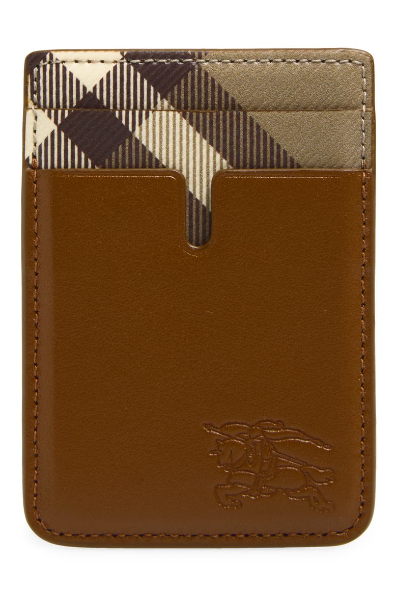 Pop Check Magnetic Card Case, Main, color, FINCH BROWN/ HAZEL