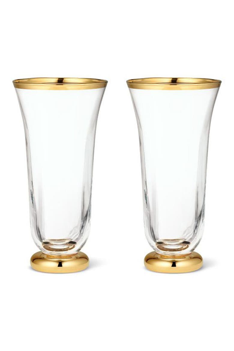 Sophia Set of 2 Champagne Flutes, Main, color, CLEAR/GOLD