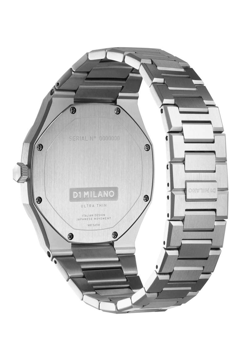 Ultrathin Bracelet Watch, 40mm, Alternate, color, SILVER