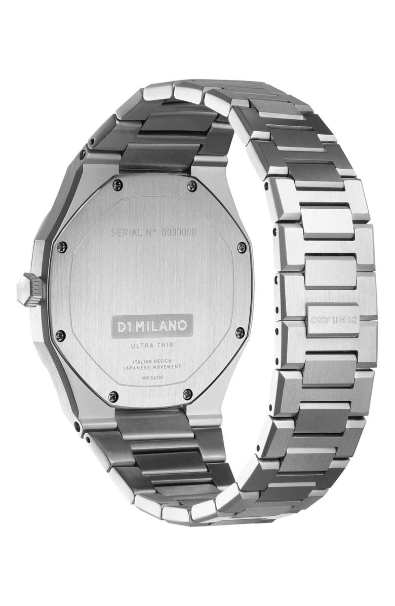 D1 Milano Ultrathin Bracelet Watch, 40mm, Alternate, color, Silver