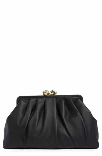 Aimee Frame XL Leather Clutch