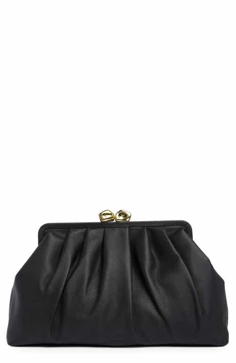 Aimee Frame XL Leather Clutch