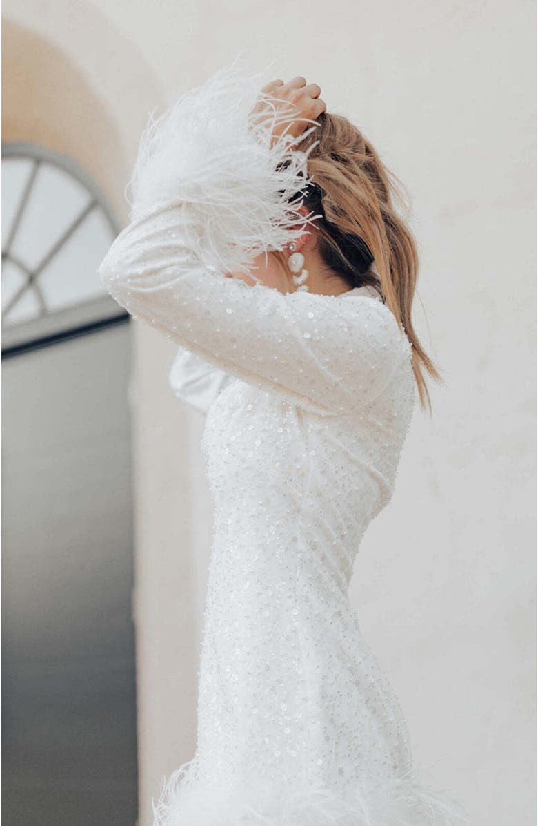 Untamed Petals Chrishell Mini Dress, Alternate, color, Ivory