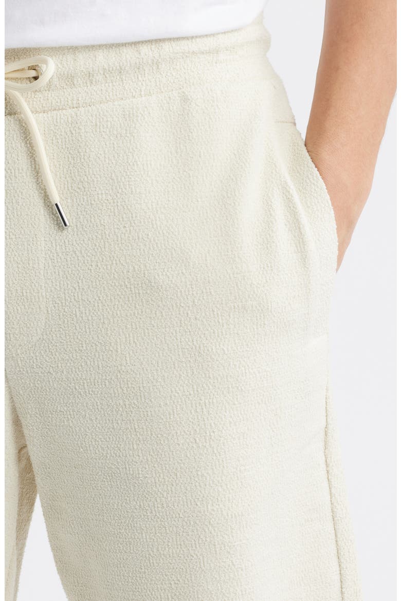 Leoni Drawstring Cotton Terry Cloth Shorts, Alternate, color, OPEN WHITE