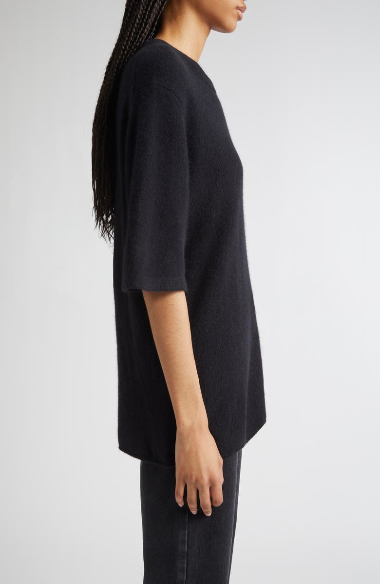 LOULOU DE SAISON Raven Mercerized Wool & Yak Hair Blend Sweater, Alternate, color, Black