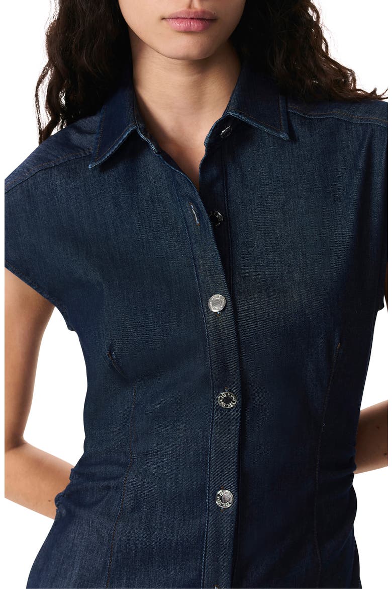 Airflex Leah Cotton Blend Denim Shirtdress, Alternate, color, RINSE