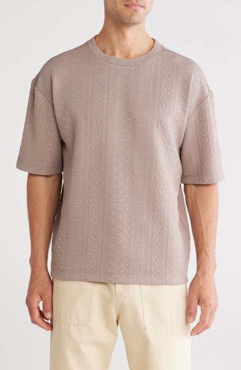 Geometric Jacquard T-Shirt