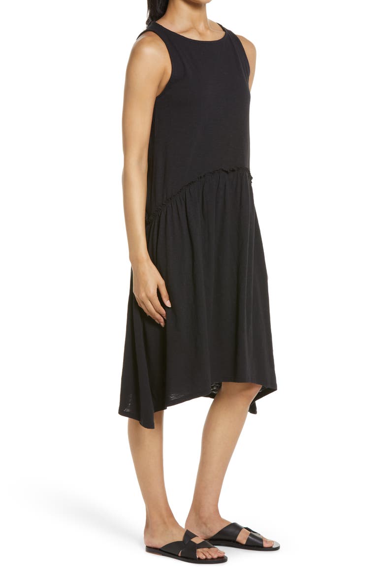 Sleeveless Drop Waist Dress, Alternate, color, BLACK
