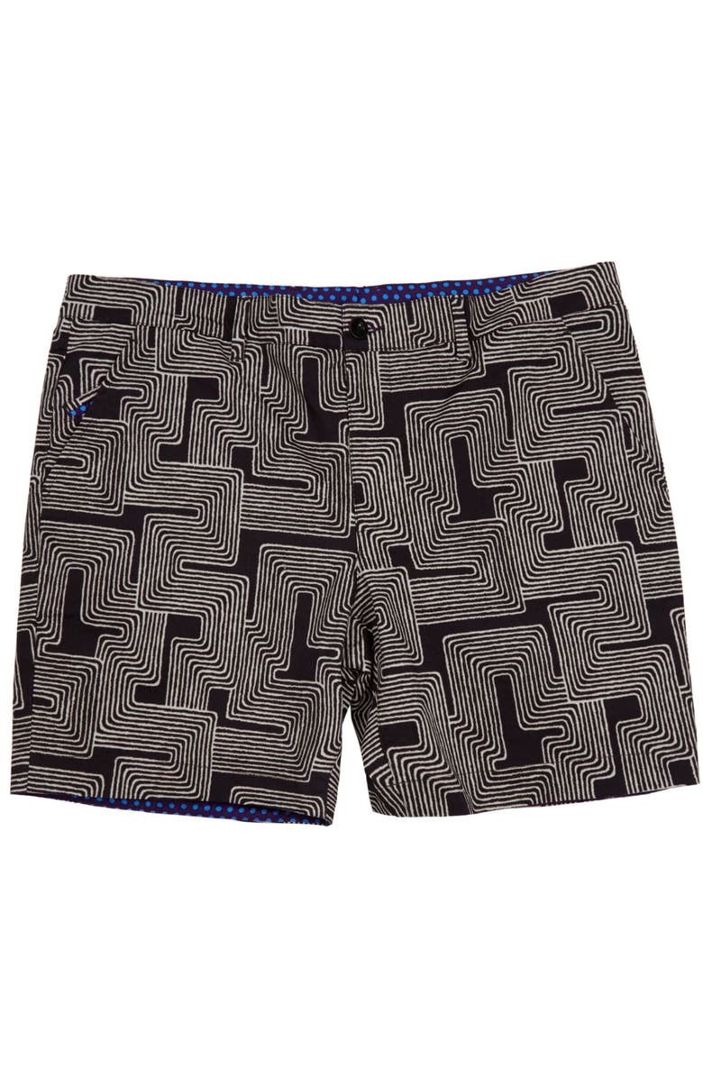 Lords of Harlech Inter Twine Mens Flat Front Short, Main, color, Inter Twine Black