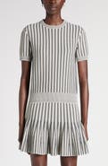 McQueen Short Sleeve Jacquard Stripe Sweater
