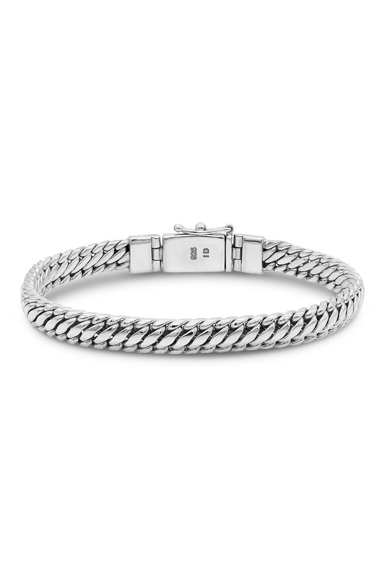 Sterling Silver Chain Bracelet, Main, color, SILVER