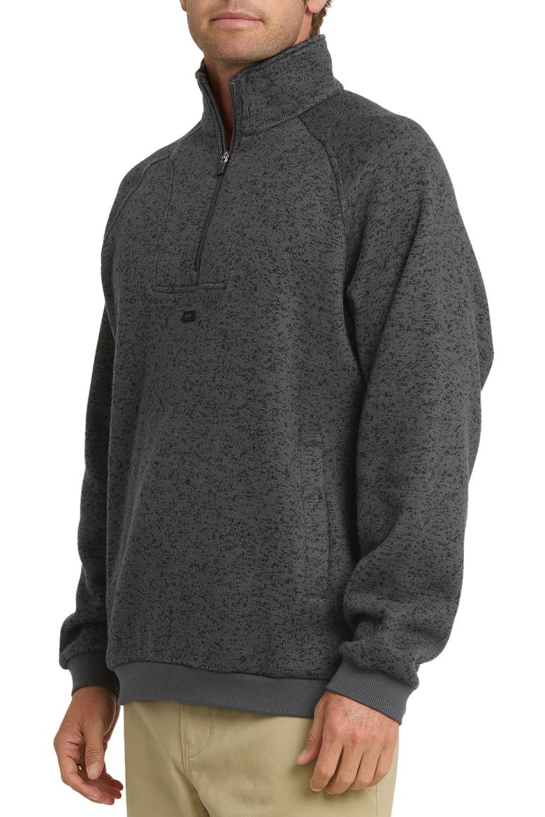Keller Half Zip Pullover, Alternate, color, BLACK HEATHER
