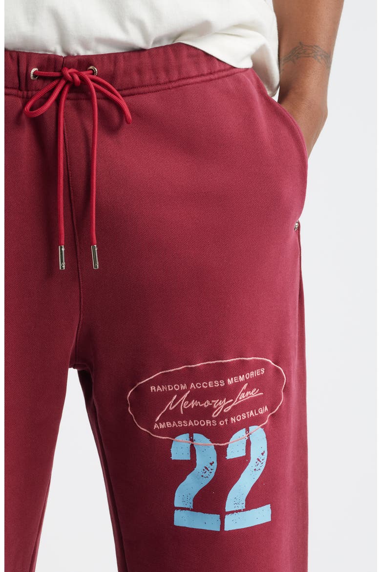 Stencil Logo Sweatpants, Alternate, color, RED