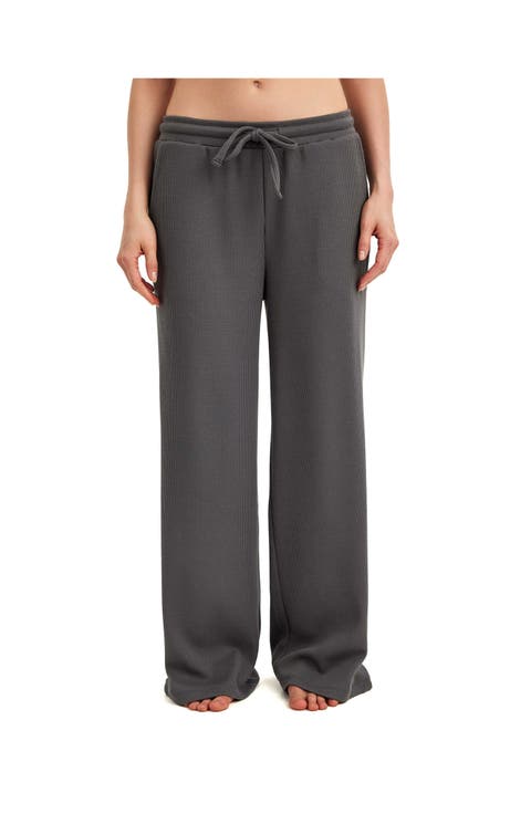 Summer Lounge Waffle Wide Leg Pant