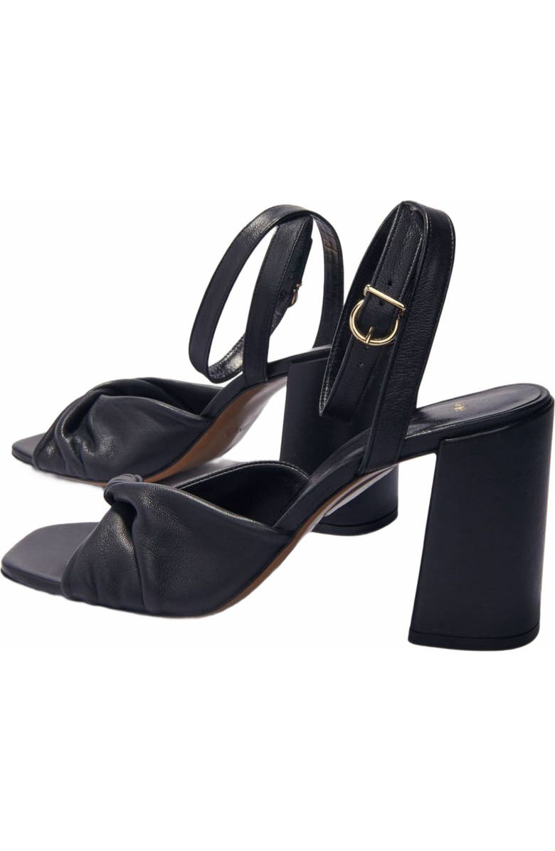 maje Plain leather sandals with heels, Alternate, color,