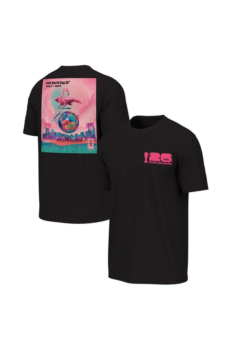 Men's Outerstuff Black 2026 FIFA World Cup Miami Host City Poster Graphic T-Shirt, Main, color, Black