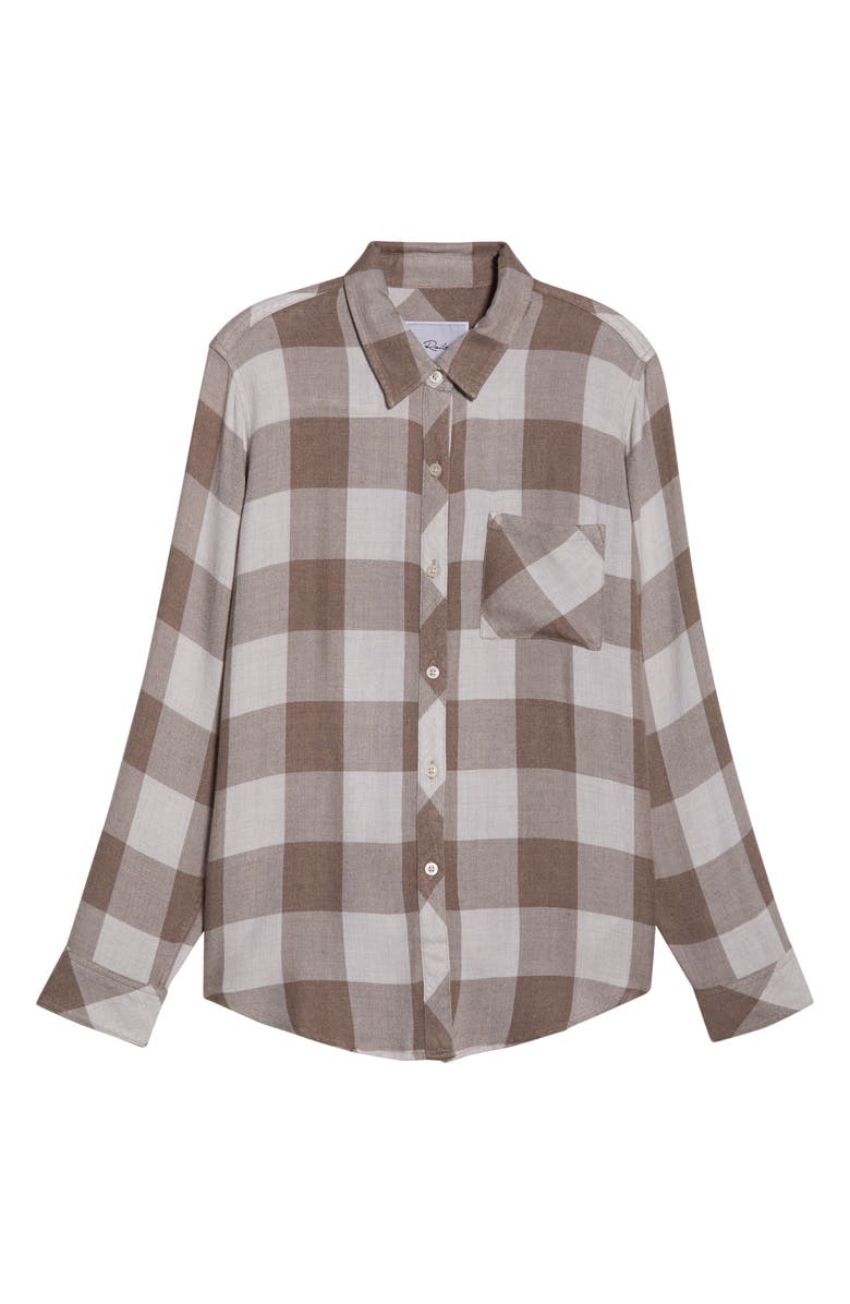 Rails Hunter Plaid Button-Up Shirt, Alternate, color, Dove Brown