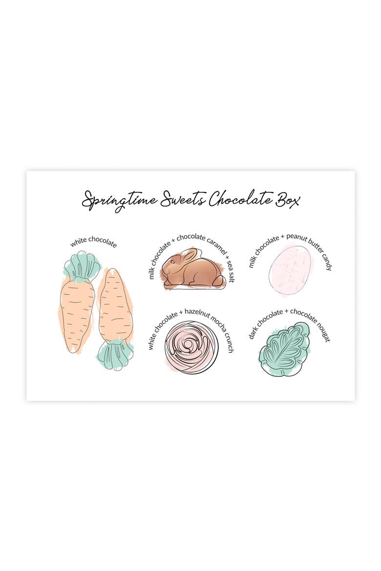 Springtime Sweets 6-Piece Chocolate Set, Alternate, color, WHITE