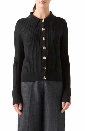 LK Bennett Willow Rib Merino Wool & Cotton Cardigan