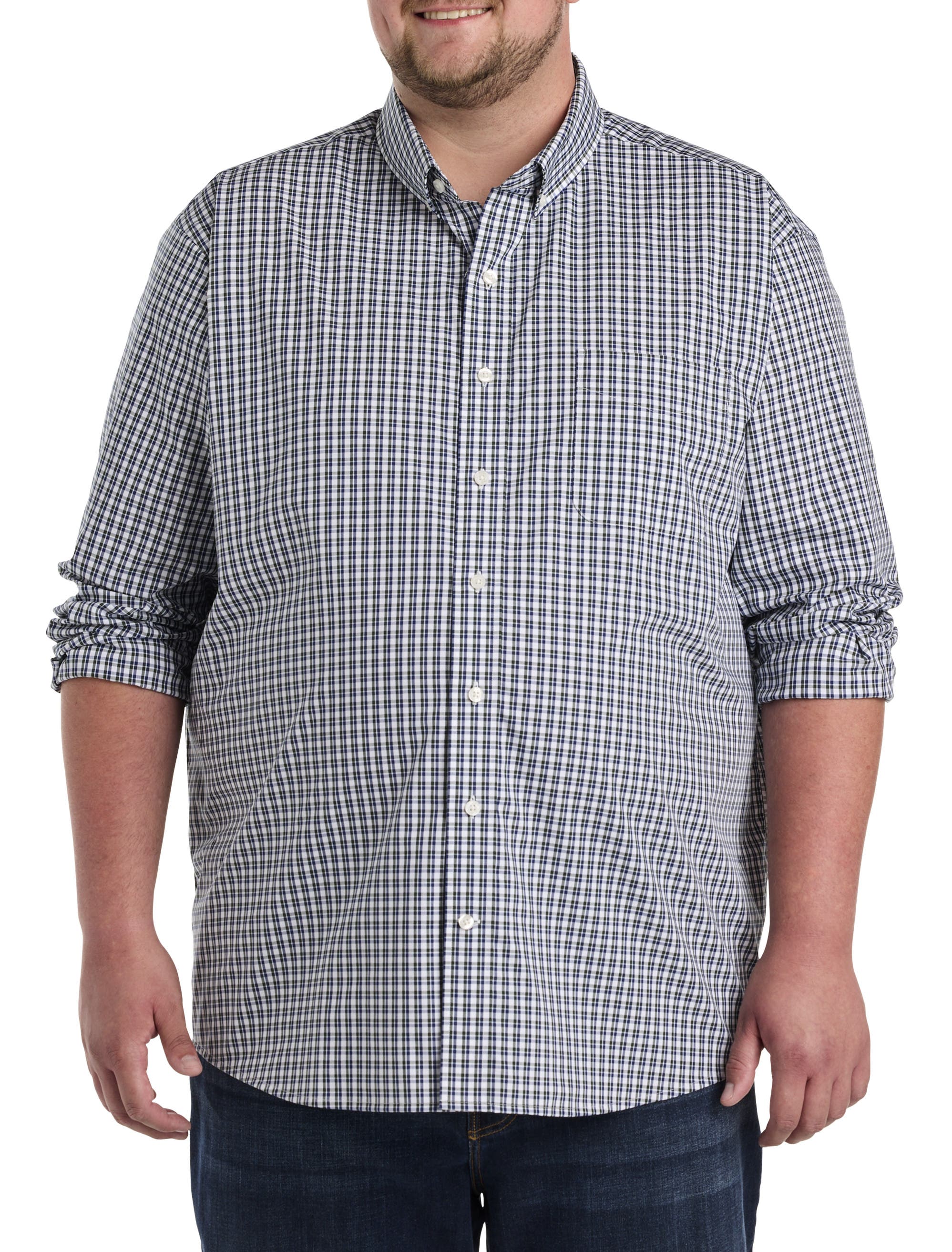 Big & Tall Check Patterned Sport Shirt