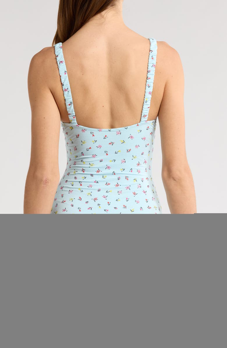 Solid & Striped Verona Embroidered Seersucker One-Piece Swimsuit, Alternate, color, Embroidered Floral Sky