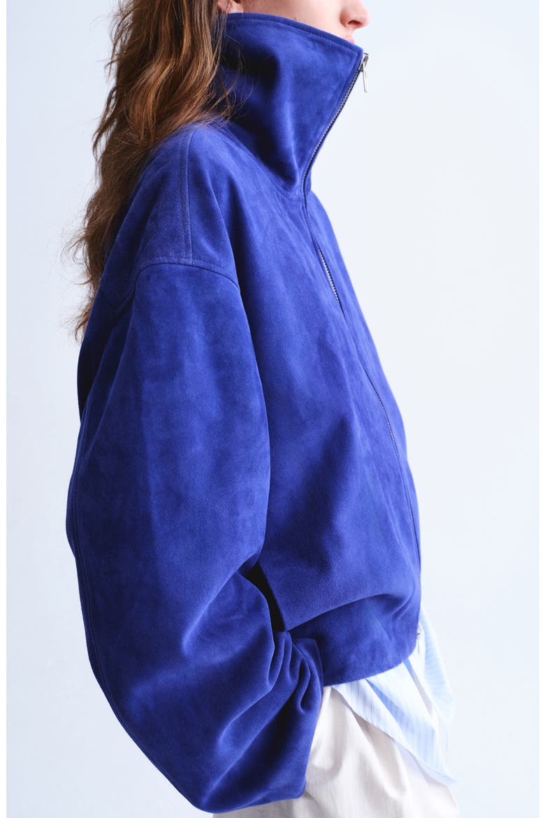 Suede Jacket, Alternate, color, BLUE