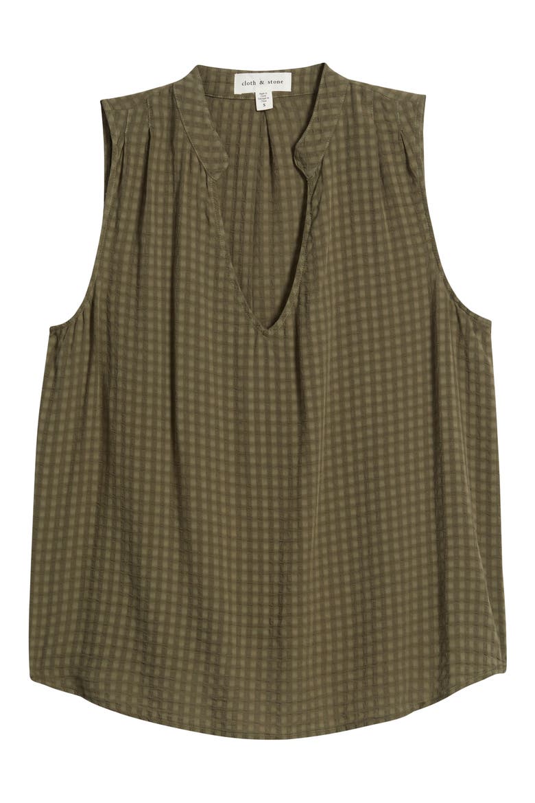 Pintucked Sleeveless Top, Alternate, color, LAKESIDE PINE