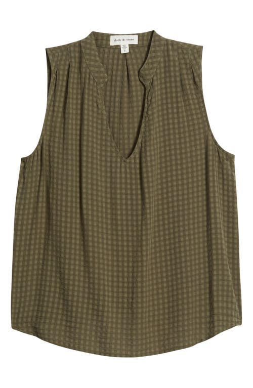 Cloth & Stone Pintucked Sleeveless Top In Green