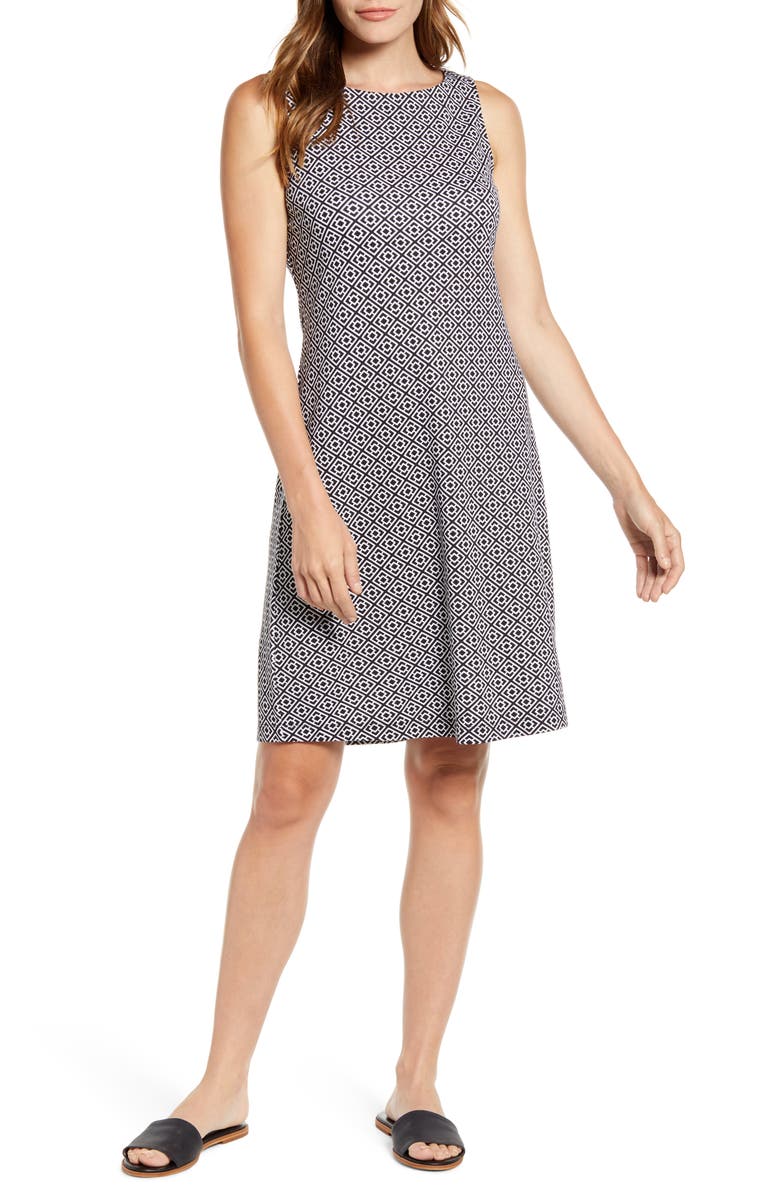 Tommy Bahama Geo Breezy Sleeveless Shift Dress, Main, color, 