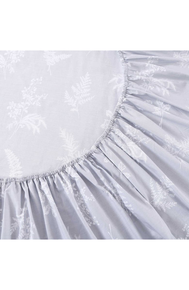 STONE COTTAGE Foliage 200 Thread Count Cotton Percale Sheet Set, Alternate, color, Lt-Pastel Grey