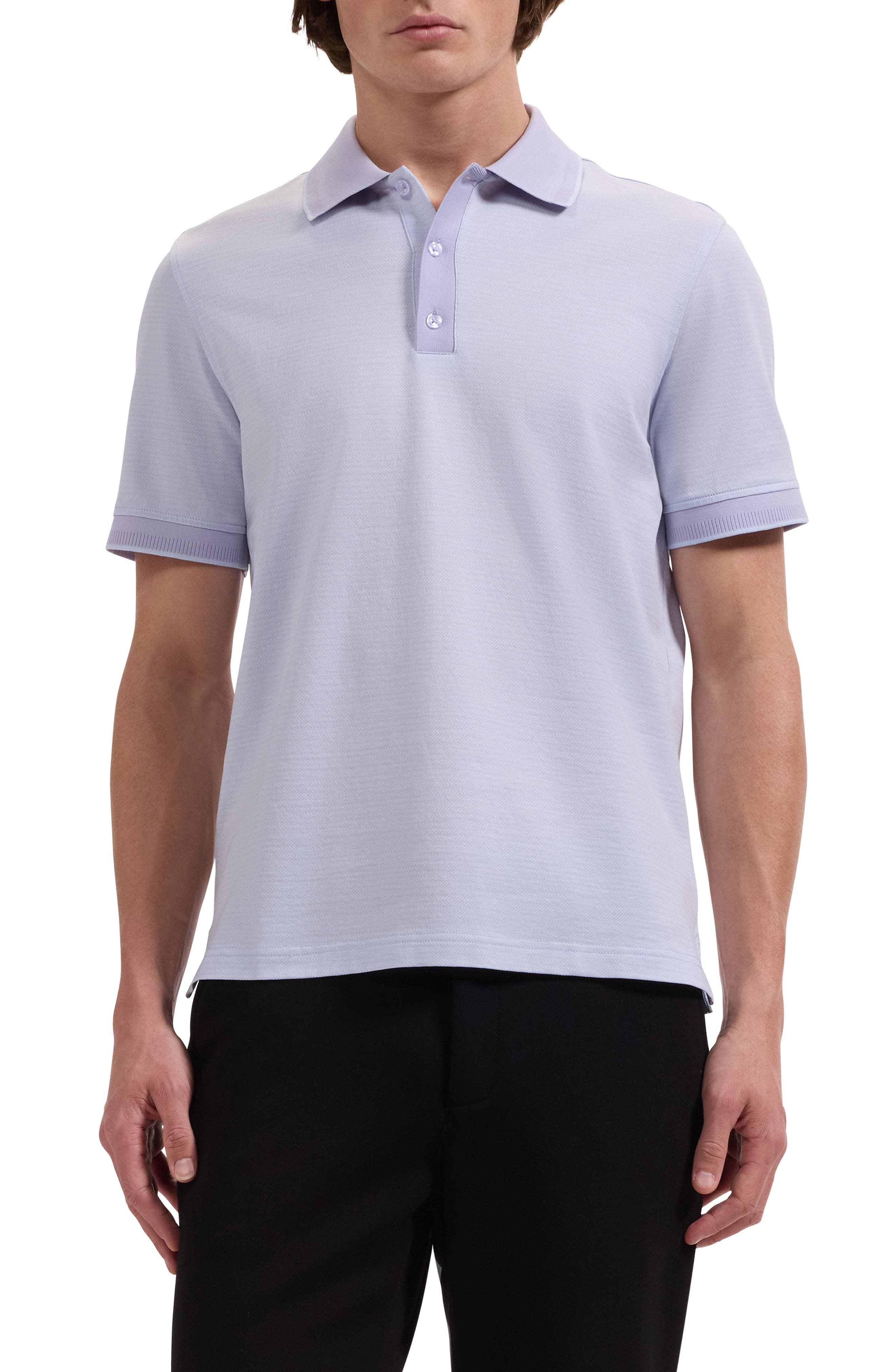 Jacquard Cotton Polo - image 3