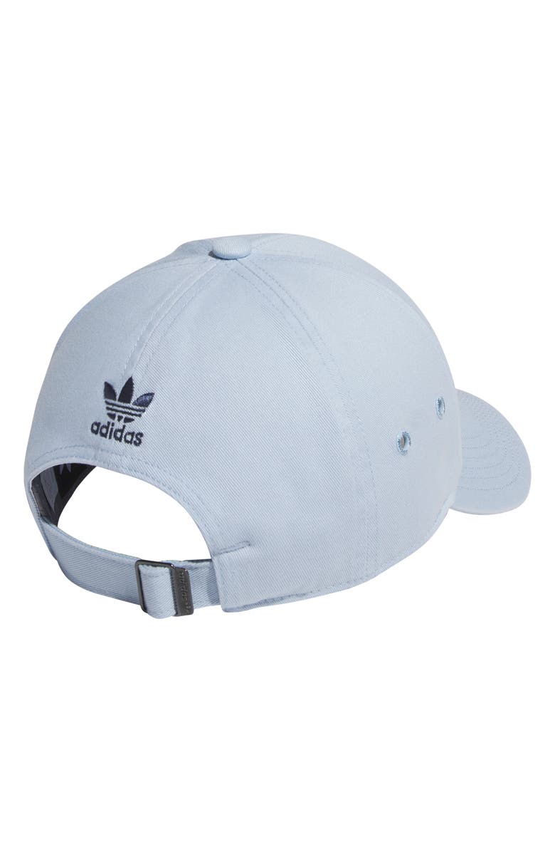 adidas Relaxed Cotton Baseball Cap, Alternate, color, Clear Sky Blue/ Night Indigo